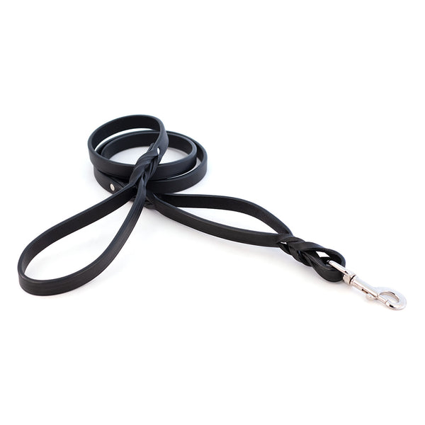 LEATHER TWO-HANDLED BRAIDED LEASH by Auburn